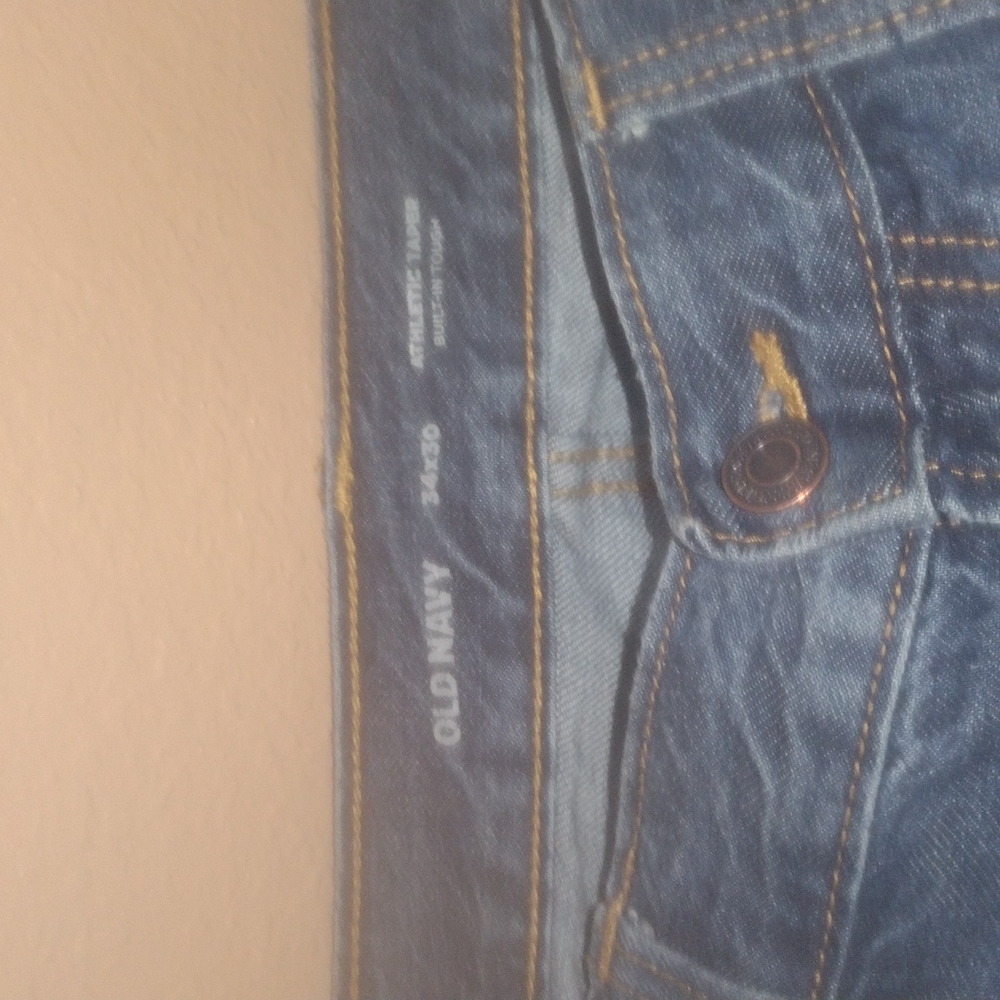 Old navy blue jeans
